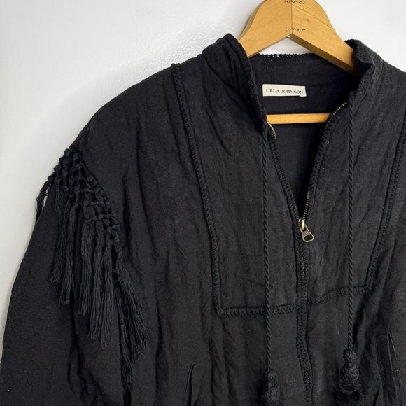 ULLA JOHNSON 100% Silk Black Kibo Jacket - Picture 3 of 6